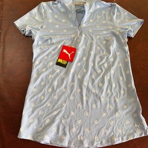 Puma Sky Blue Floral Polo Shirt